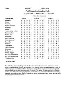 post concussion symptoms scale pdf